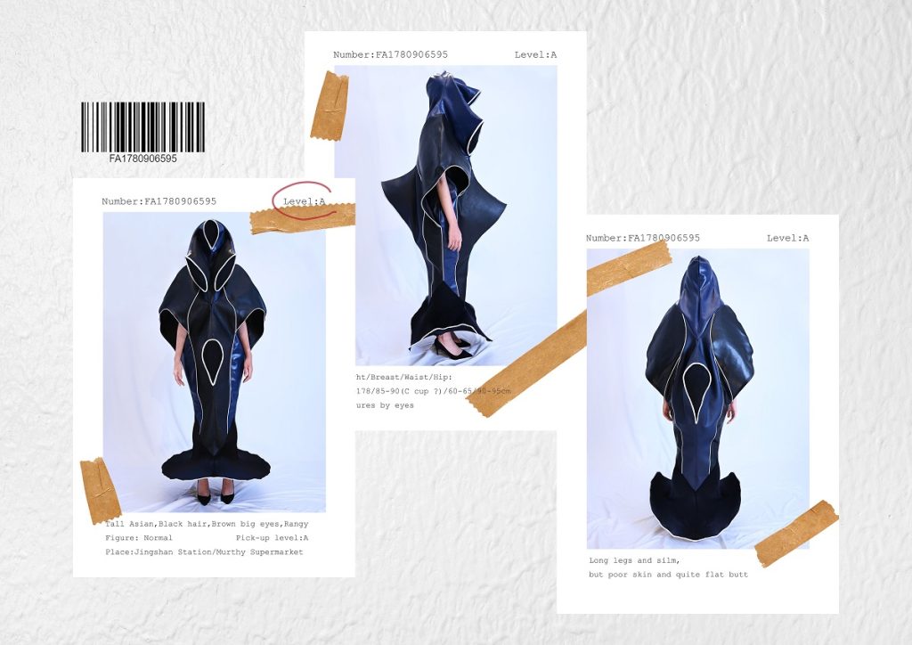 leather art work, leather cloth, wearable installation