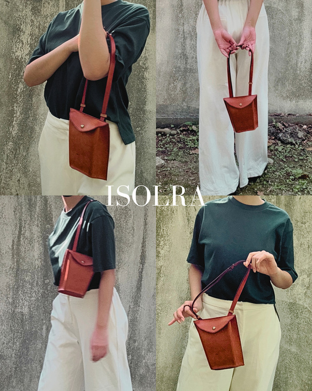 Dune Arc, leather bag, accessories, vegetable tanned leather